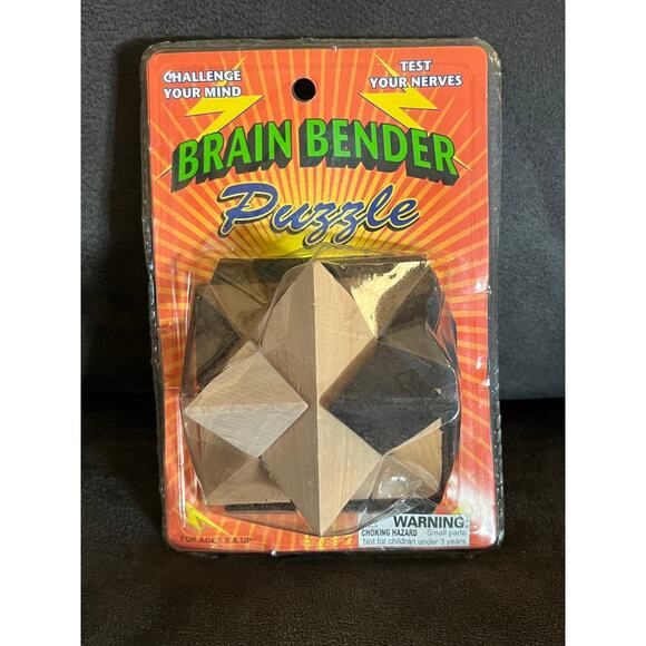 Wooden Brain Bender Puzzle-NIB - Picture 1 of 2